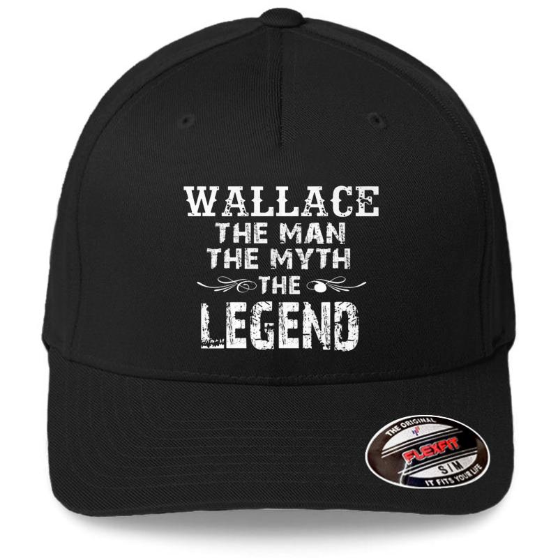 Wallace Man Myth Legend Flexfit Baseball Cap  Black