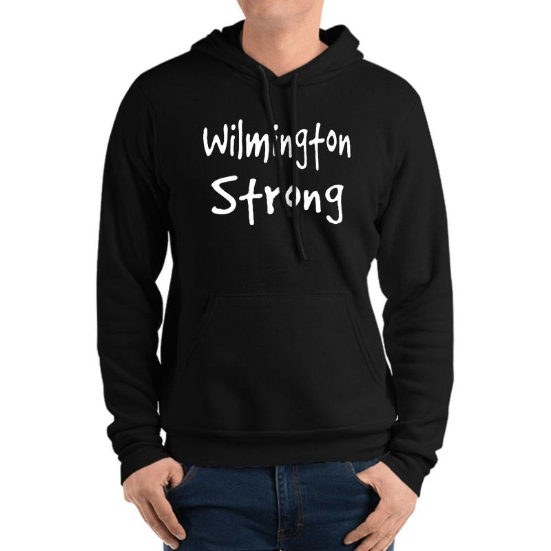 Wilmington Strong Unisex Hooded Sweatshirt Men Black