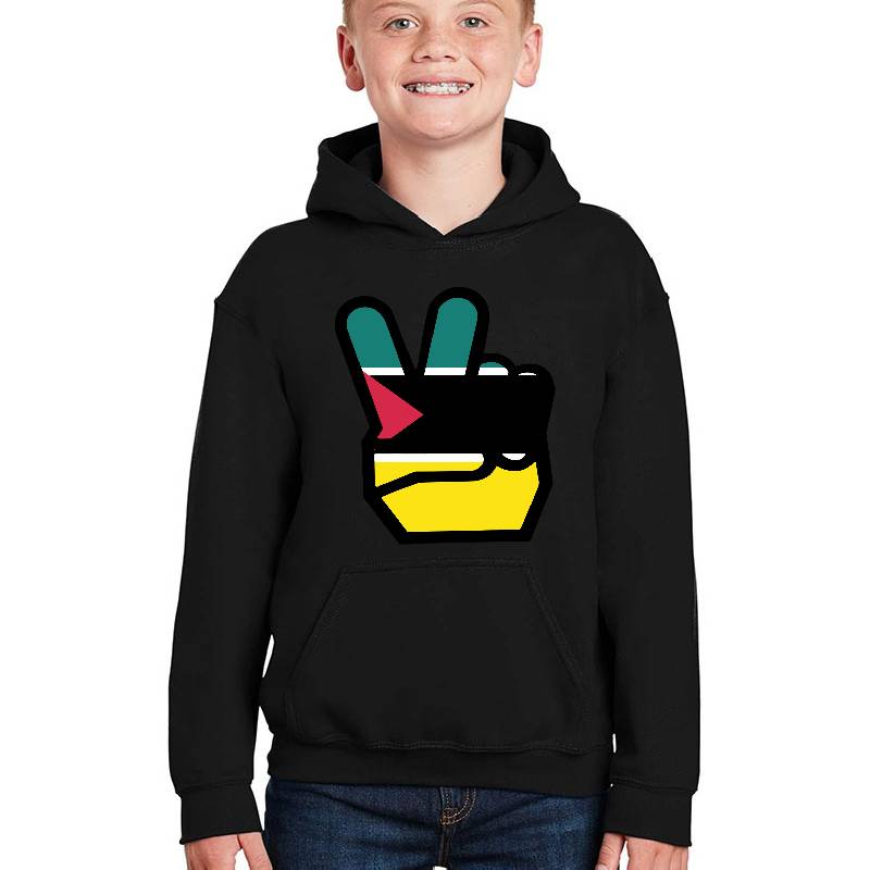 Mozambique Flag Winning Finger Shirt Youth T-Shirts