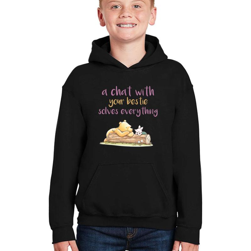 Winnie The Pooh Lovers Youth Hooded Sweatshirt Boy Black