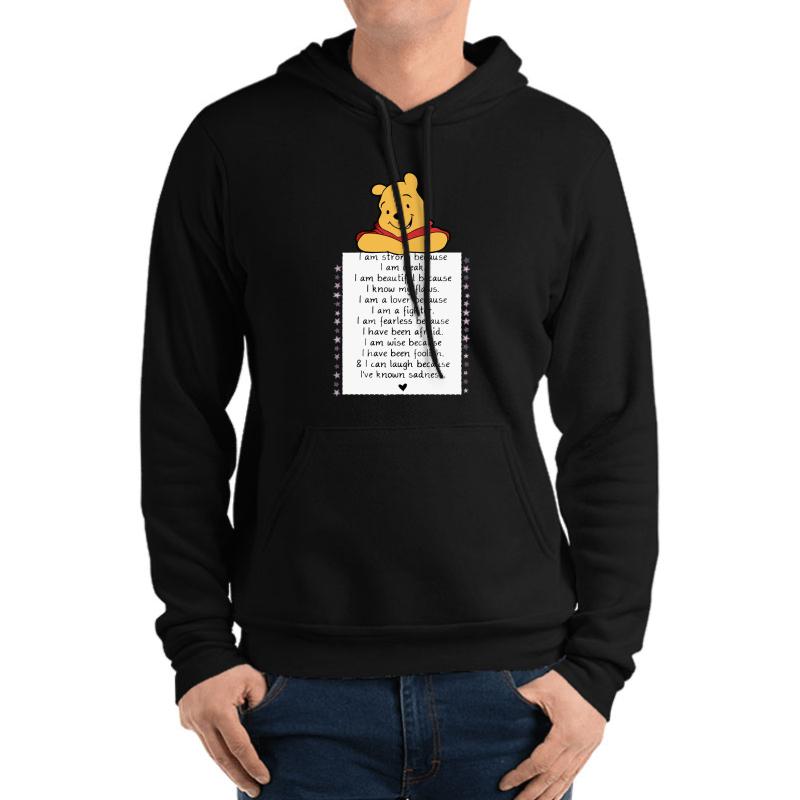 Winnie The Pooh Lovers T Shirt Unisex Hooded Sweatshirt Men Black