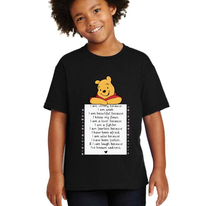 Winnie The Pooh Lovers T Shirt Youth T-Shirt Boy Black