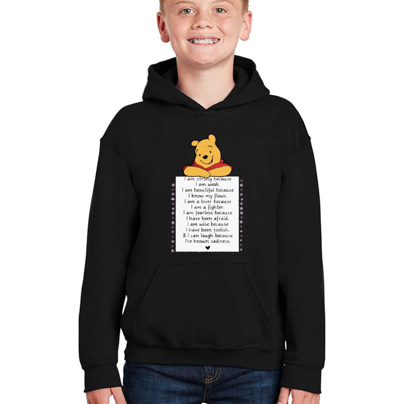 Winnie The Pooh Lovers T Shirt Youth Hooded Sweatshirt Boy Black