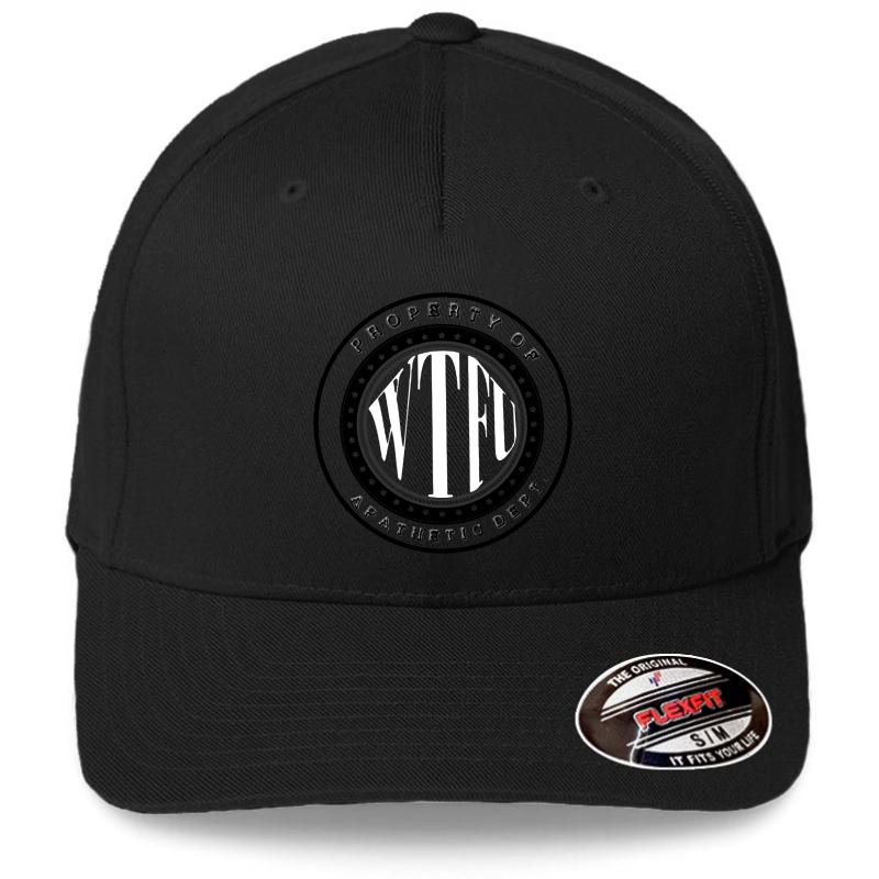 Wtfu Funny Logo Flexfit Baseball Cap  Black