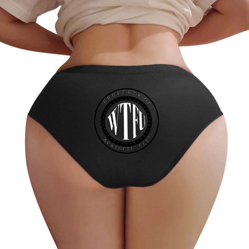 Wtfu Funny Logo Women Underwear Panties Women Black