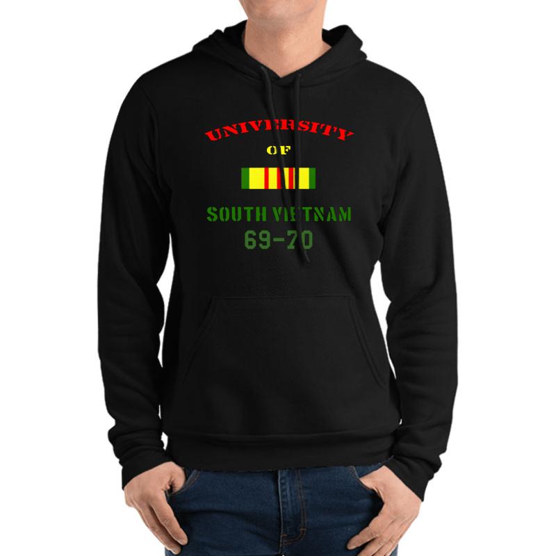 University Of South Vietnam 69 70 Unisex Hooded Sweatshirt Men Black