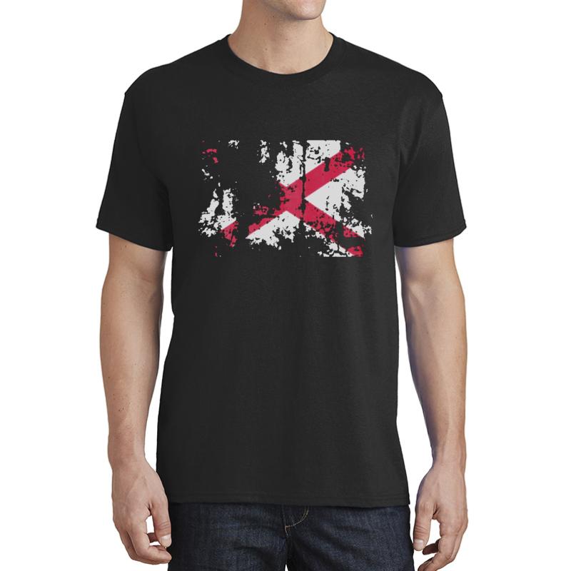 Vintage State Flag Of Alabama Unisex T-Shirt Men Black