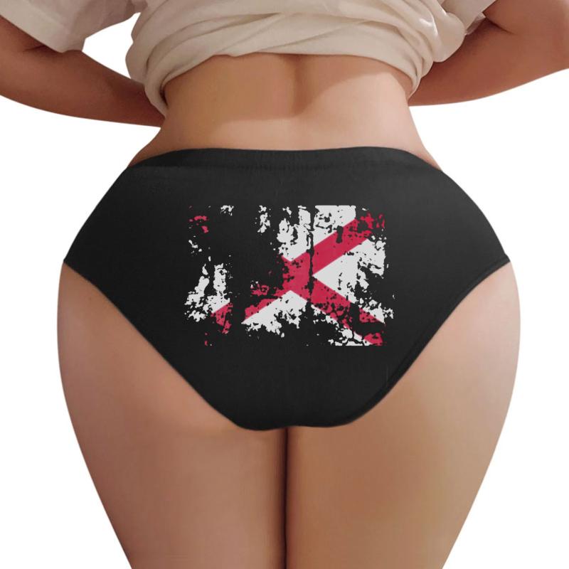 Vintage State Flag Of Alabama Women Underwear Panties Women Black