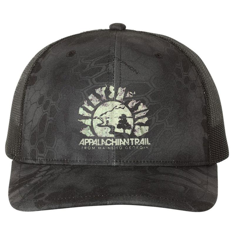 Appalachian Trail From Maine To Georgia Richardson Premium Trucker Snapback Cap  Kryptek Typhon Black