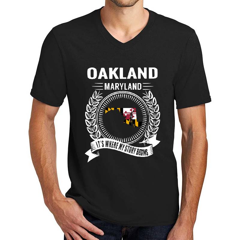 Oakland Maryland It's Where My Story Begins Flexfit Baseball Caps