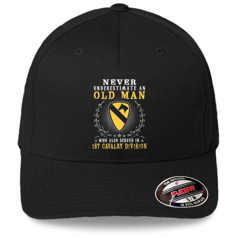 1St Cavalry Division United States  Flexfit Baseball Cap  Black