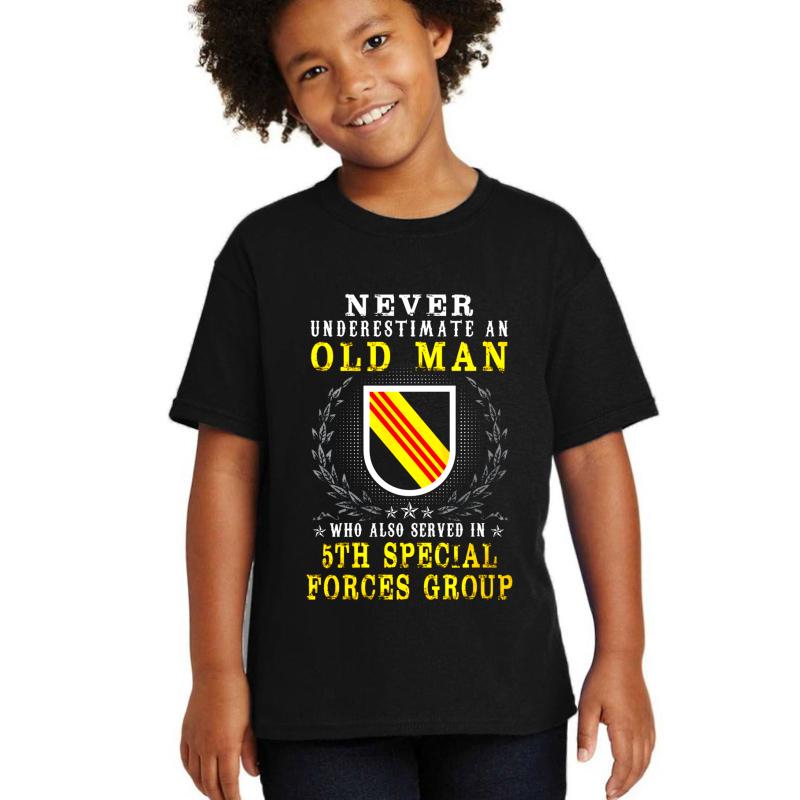 5Th Special Forces Group United States  Youth T-Shirt Boy Black