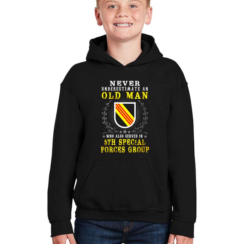 5Th Special Forces Group United States  Youth Hooded Sweatshirt Boy Black