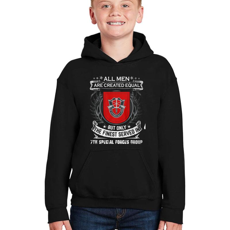 7Th Special Forces Group United States  Youth Hooded Sweatshirt Boy Black