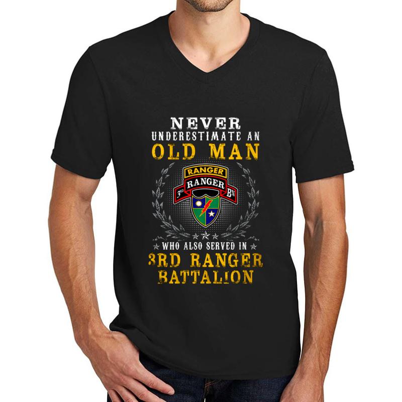 3Rd Ranger Battalion United States  Unisex V-Neck T-Shirt Men Black