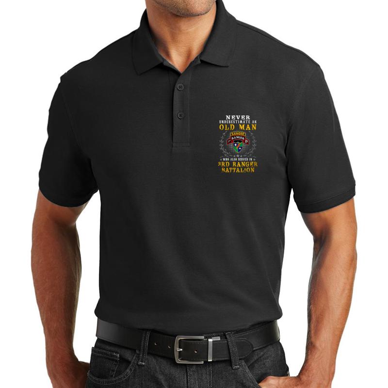 3Rd Ranger Battalion United States  Unisex Polo Jersey Sport Shirt Men Black