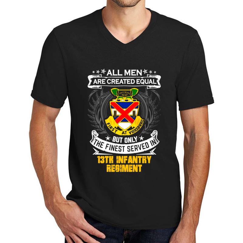 13Th Infantry Regiment United States  Unisex V-Neck T-Shirt Men Black