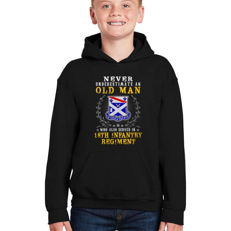 18Th Infantry Regiment United States  Youth Hooded Sweatshirt Boy Black