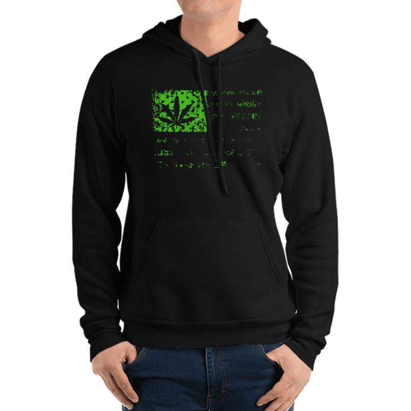 United States Of Cannabis Unisex Hooded Sweatshirt Men Black