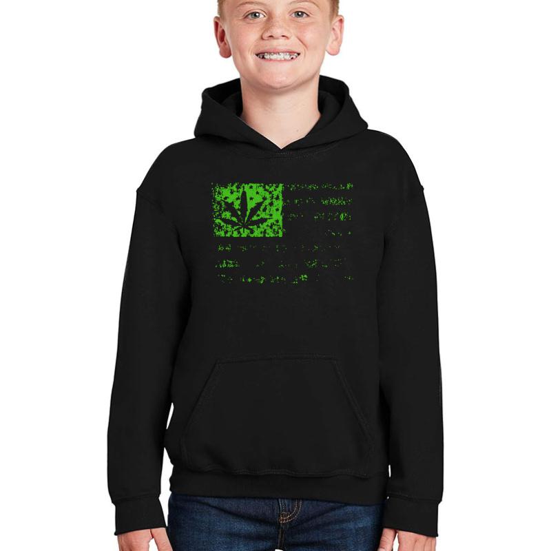 United States Of Cannabis Youth Hooded Sweatshirt Boy Black