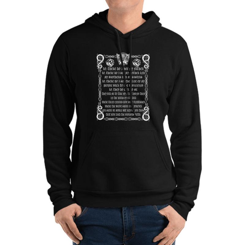 Viking Prayer - Lo There Do I See... Unisex Hooded Sweatshirt Men Black