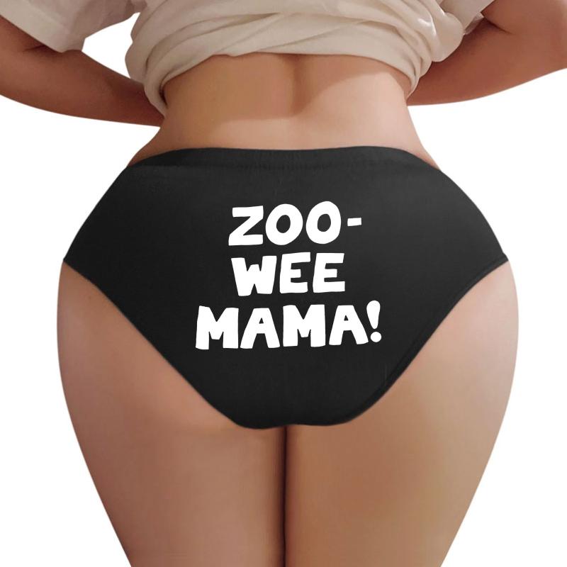 Zoo Wee Mama Diary Of A Wimpy Kid T Shir Women Underwear Panties Women Black