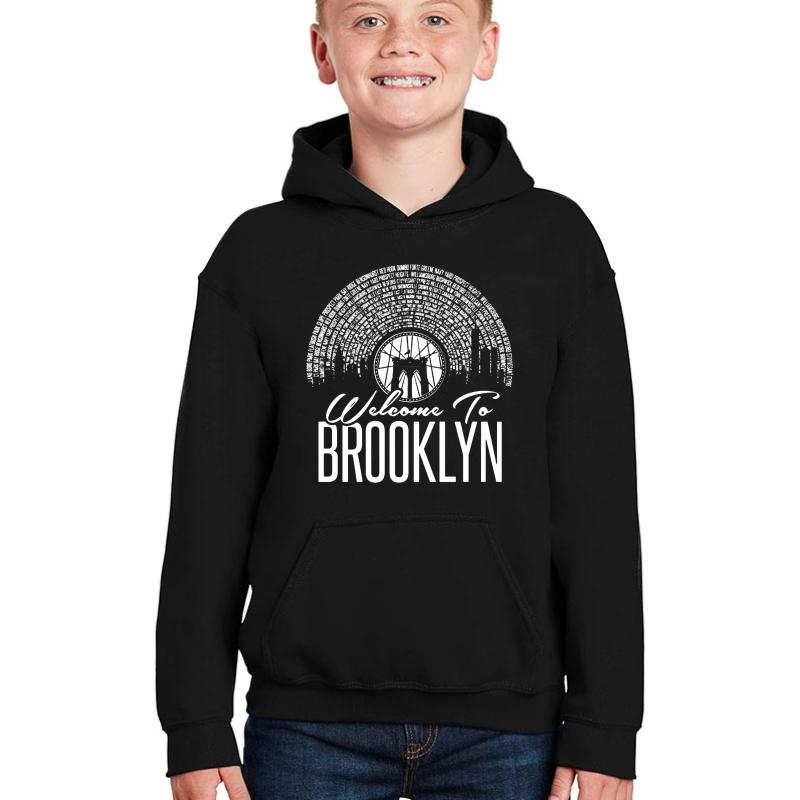 Welcome To Brooklyn Youth Hooded Sweatshirt Boy Black