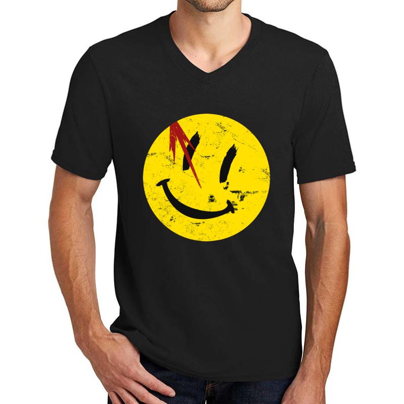 Watchmen Symbol Vintage Unisex V-Neck T-Shirt Men Black