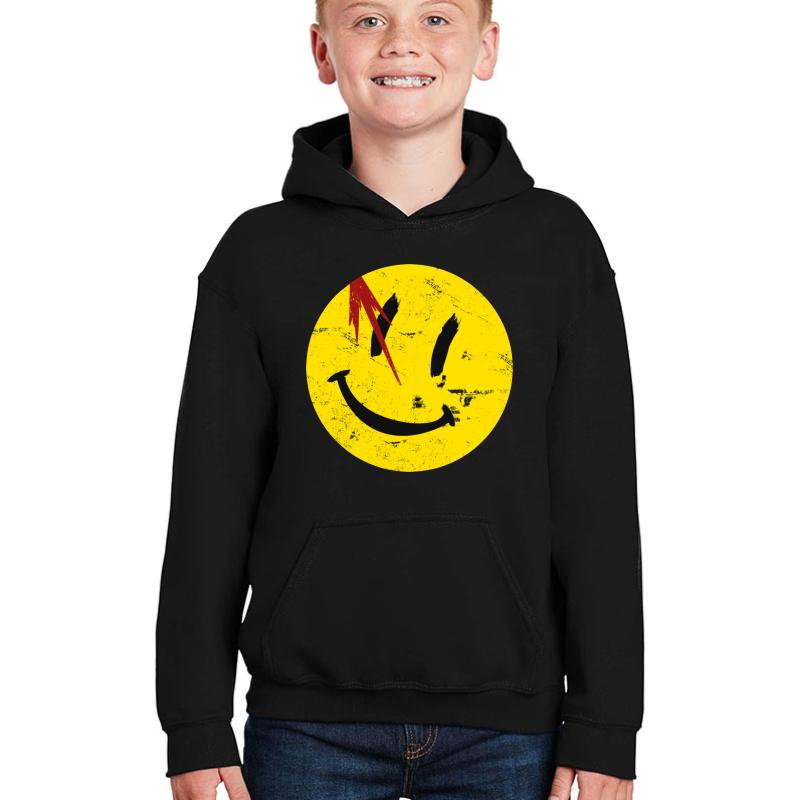 Watchmen Symbol Vintage Youth Hooded Sweatshirt Boy Black