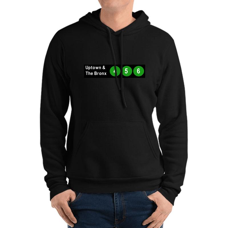 Uptown And The Bronx 456 Unisex Hooded Sweatshirt Men Black