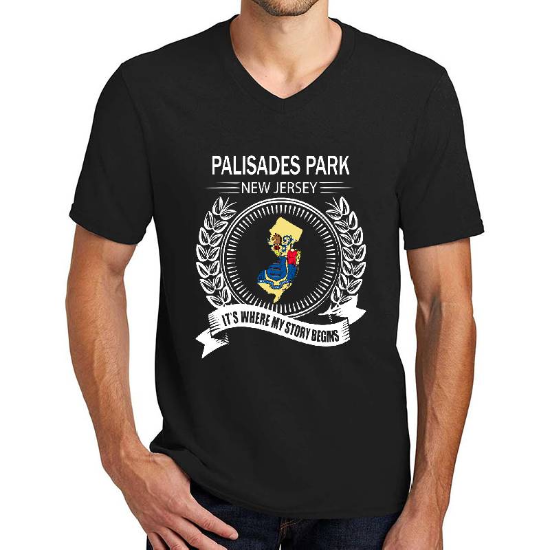 Palisades Park New Jersey It's Where My Story Begins Unisex Polo Jersey Sport Shirts