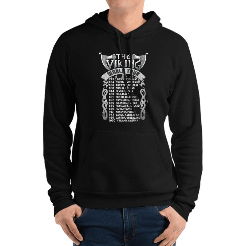 Viking Shirt - Viking World Tour Unisex Hooded Sweatshirt Men Black