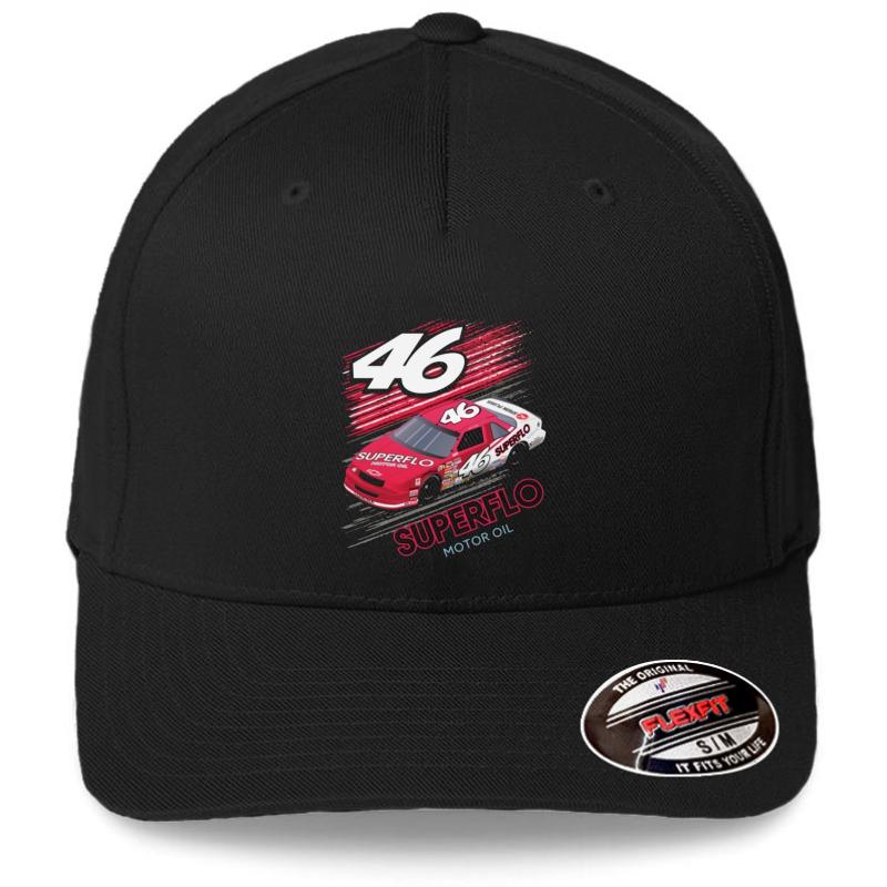 #46 Superflo Days Of Thunder Flexfit Baseball Cap  Black