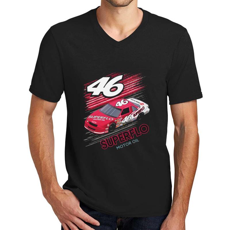 #46 Superflo Days Of Thunder Unisex V-Neck T-Shirt Men Black