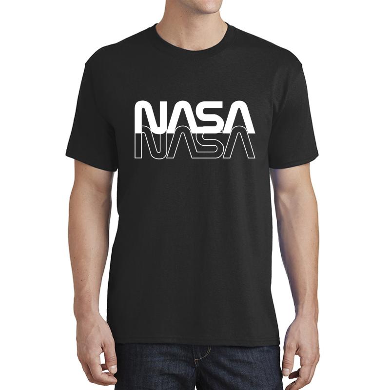 80'S Vintage Nasa Worm Logo  Unisex T-Shirt Men Black