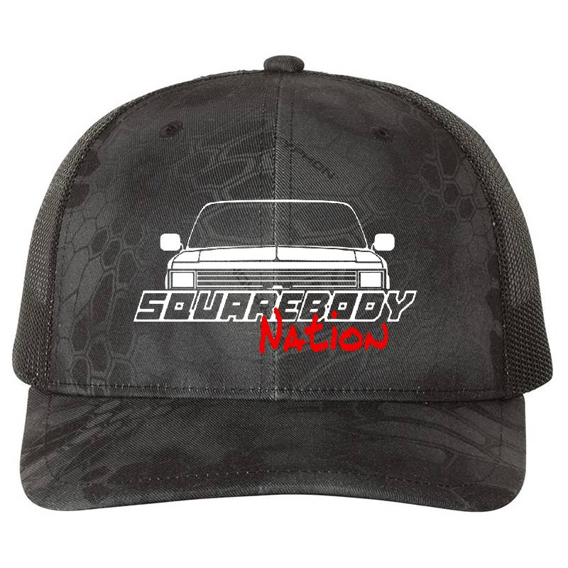 Square Body Nation 80S Logo  Richardson Premium Trucker Snapback Cap