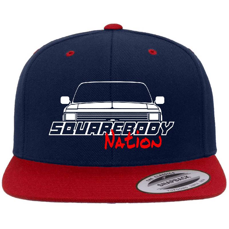 Square Body Nation 80S Logo  Richardson Premium Trucker Snapback Caps