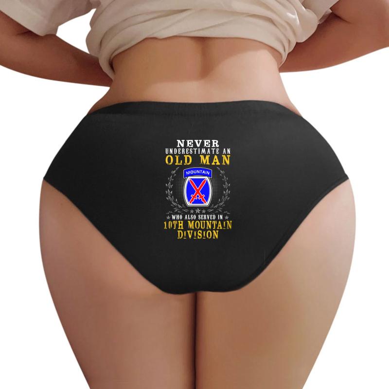 10Th Mountain Division Women Underwear Panties Women Black