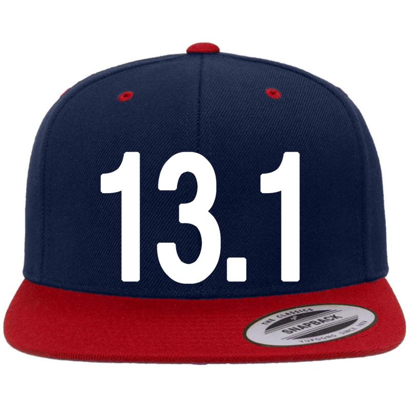 13.1 Premium Flat Bill Snapback Cap  Navy