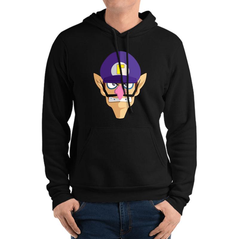 Waluigi Unisex Hooded Sweatshirt Men Black