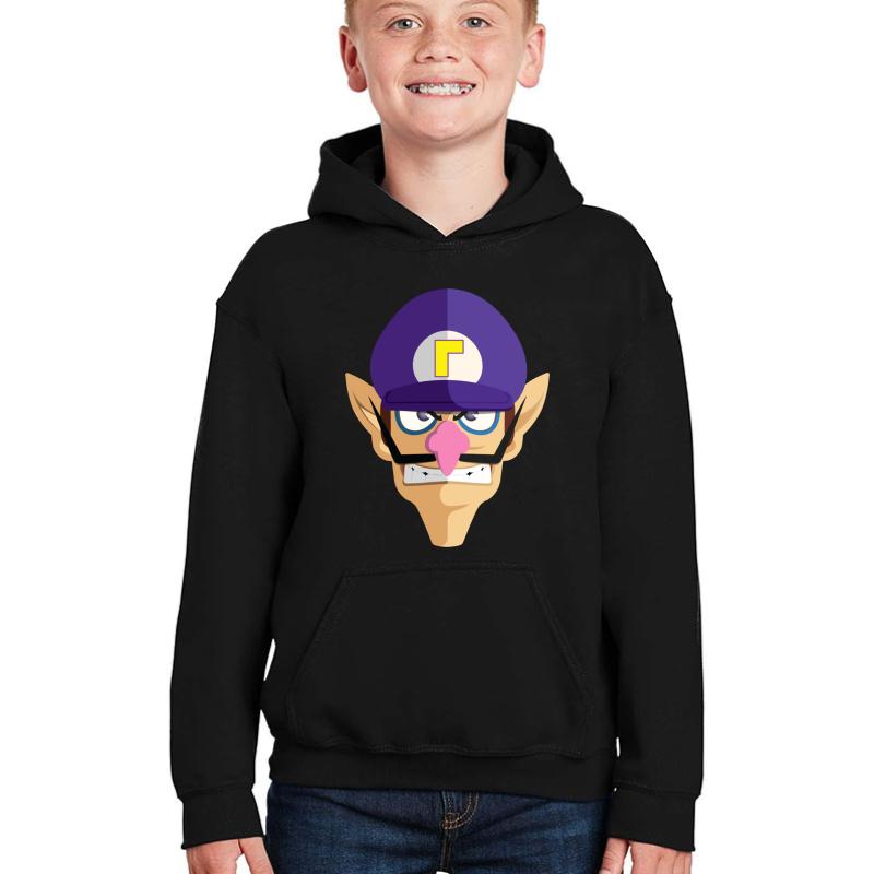 Waluigi Youth Hooded Sweatshirt Boy Black