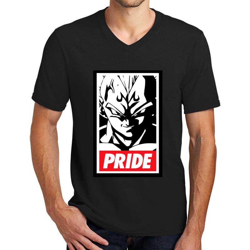 Vegeta Unisex V-Neck T-Shirt Men Black