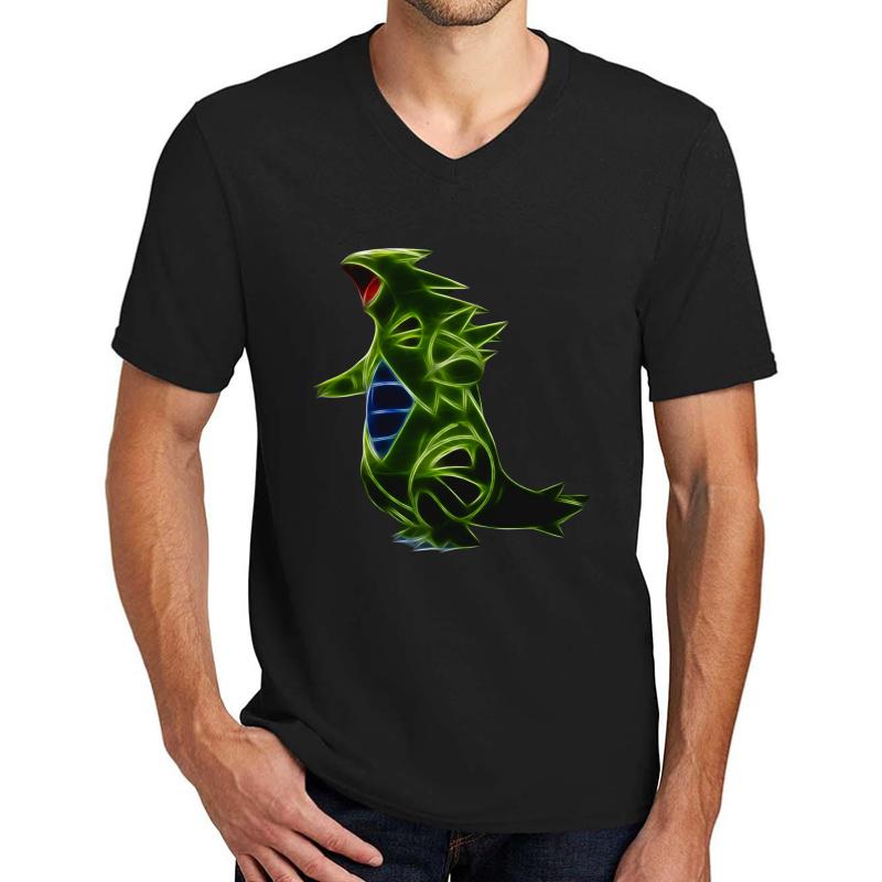 Tyranitar Unisex V-Neck T-Shirt Men Black