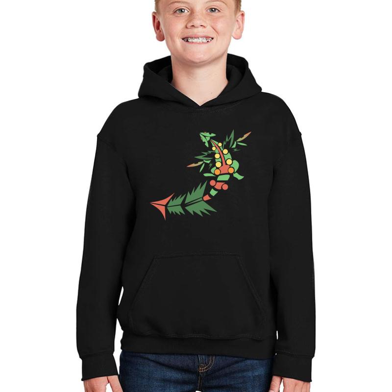 Tribal Mega Sceptile Youth Hooded Sweatshirt Boy Black