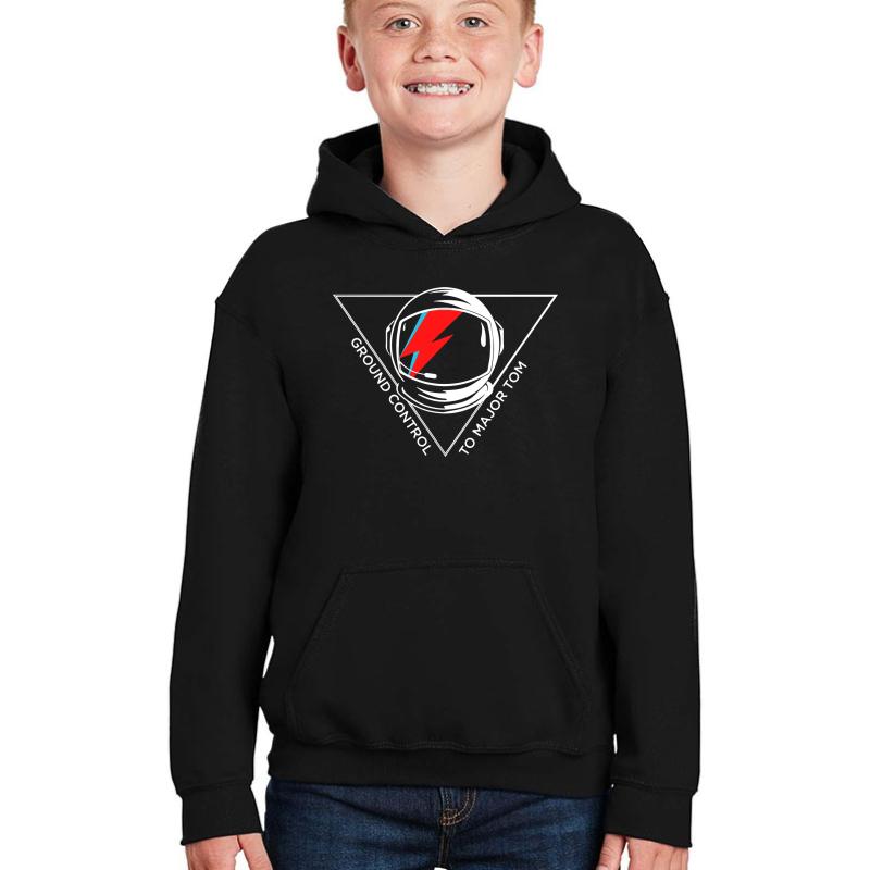 Tribute To David Bowie Youth Hooded Sweatshirt Boy Black