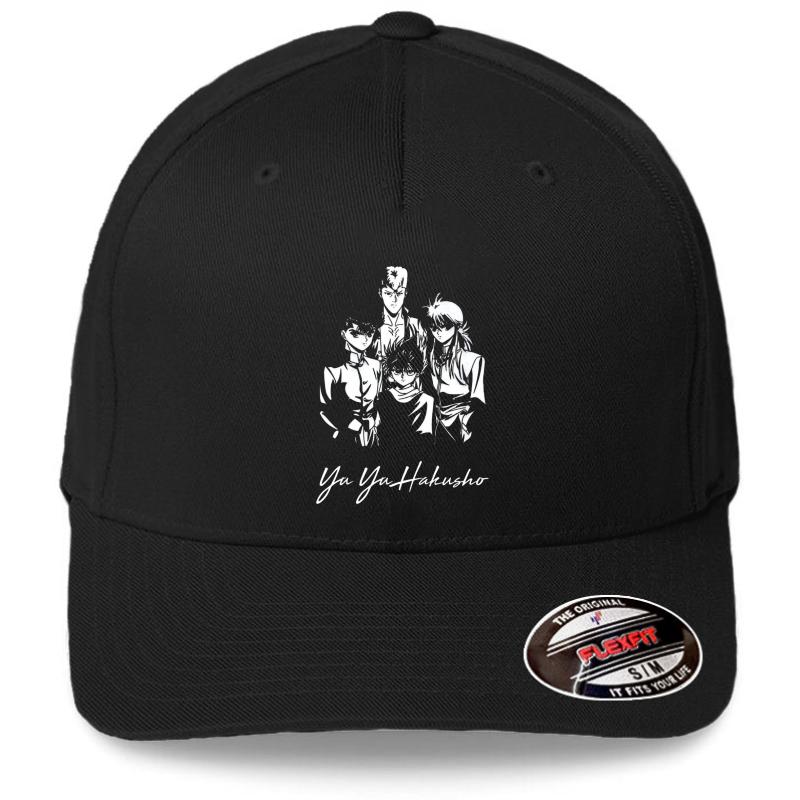 Yu Yu Hakusho Group Flexfit Baseball Cap  Black