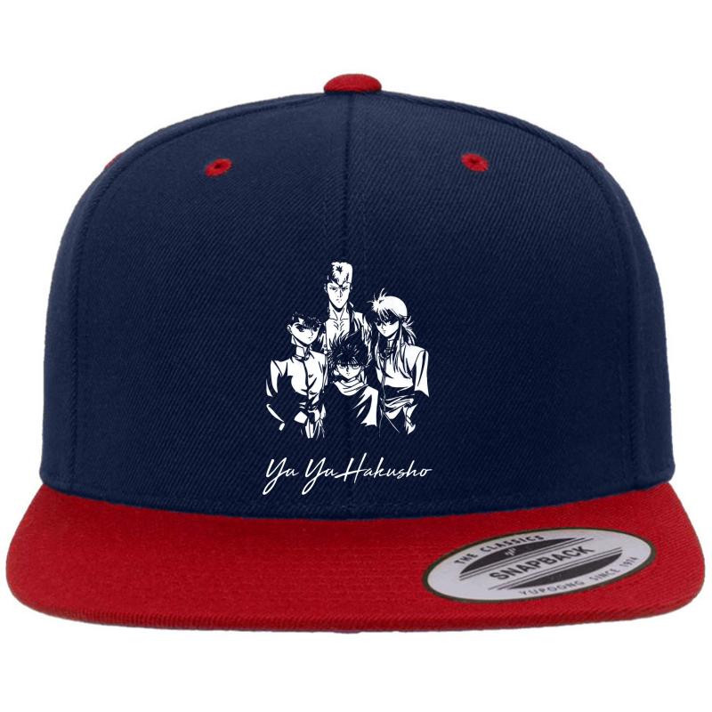 Yu Yu Hakusho Group Premium Flat Bill Snapback Cap  Navy