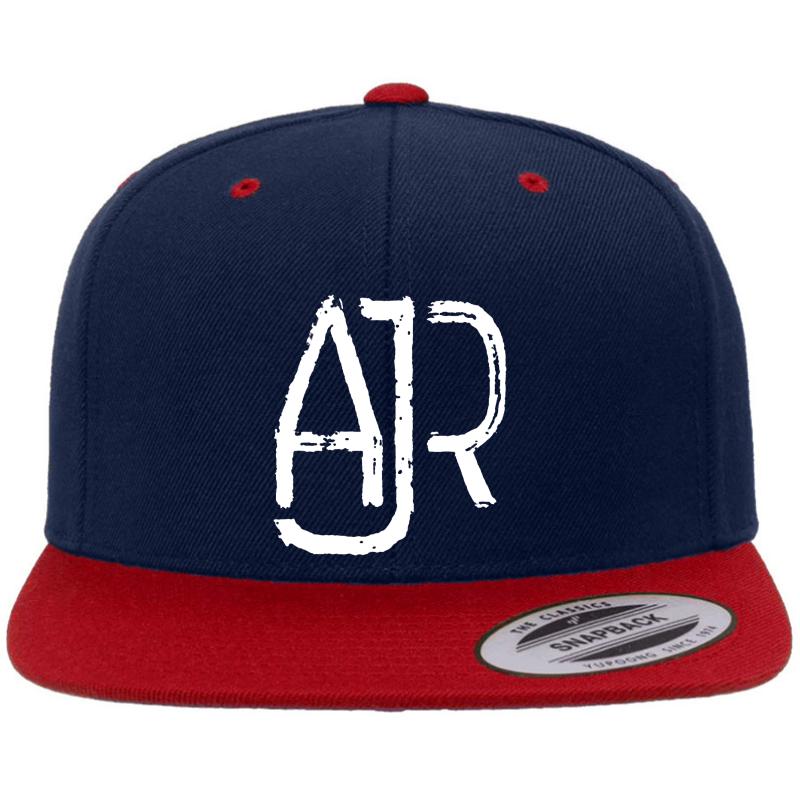 Ajr Premium Flat Bill Snapback Cap  Navy