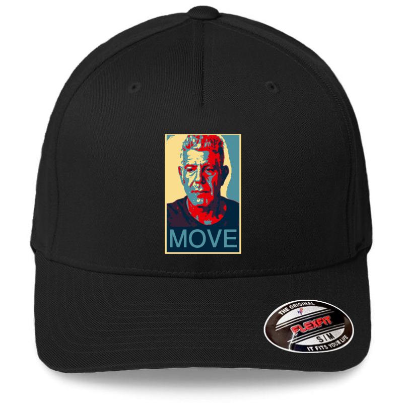 Anthony Bourdain Famous Chef Quote Flexfit Baseball Cap  Black