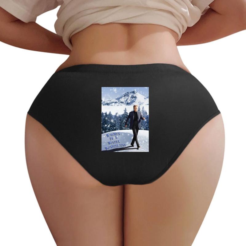 Walken In A Winter Wonderland Women Underwear Panties Women Black